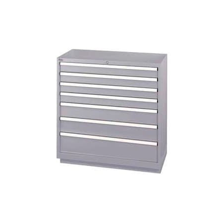 Lista International Lista 7 Drawer Shallow Depth Cabinet - Light Gray, Master Keyed XSHS0900-0702LGMA